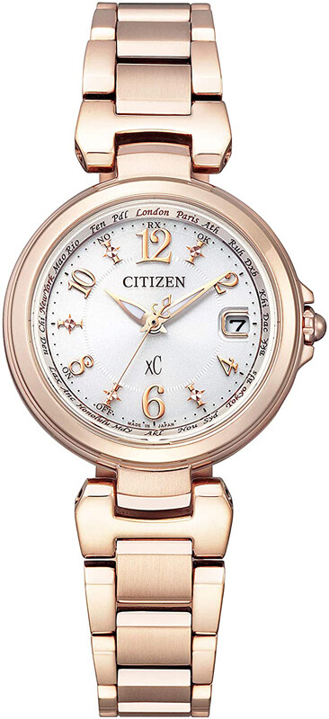 Pre-owned Citizen Xc Happy Flight Ec1037-51a Eco-drive Radio Analog Women Watch Japan