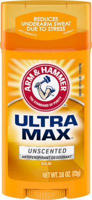 1 Pack Arm & Hammer UltraMax Unscented Solid Antiperspirant Deodorant 2.6 oz