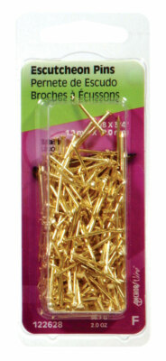 3//4/" 20mm CHALLENGE 40g Pack Brass Plated Escutcheon Pins