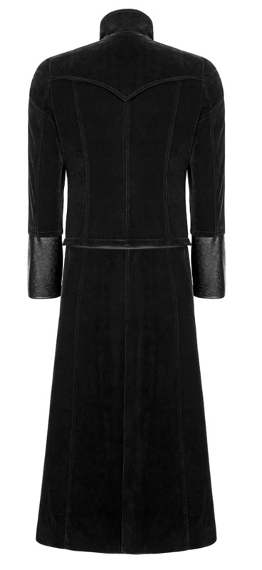 PUNK RAVE STEAMPUNK ÜBERTRAGBAR BESTICKT SAMT MANTEL JACKE GOTHIC BAROCK PUNKRAVE HERREN