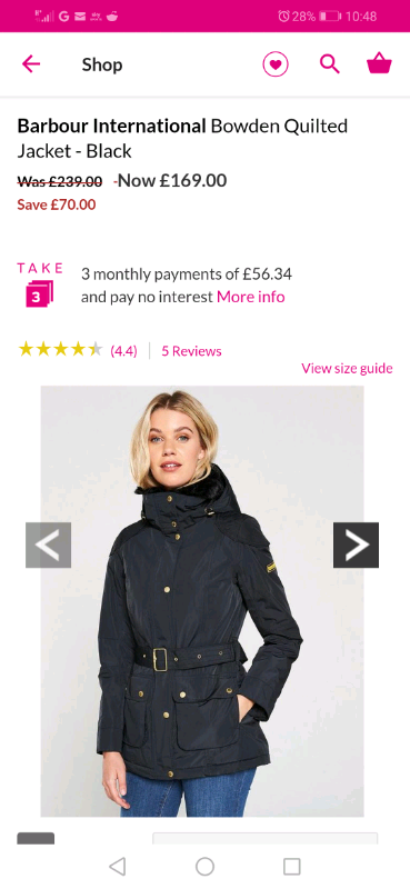 Barbour international bowden jacket store
