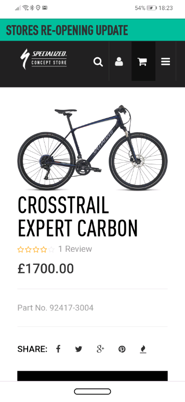 Crosstrail expert carbon top
