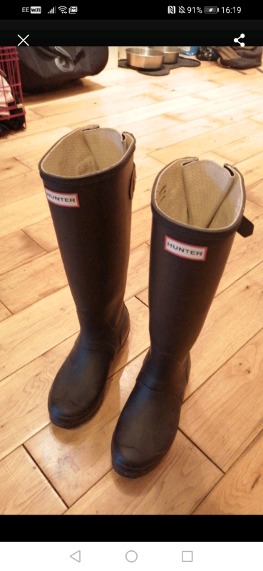 hunter canvas wellies