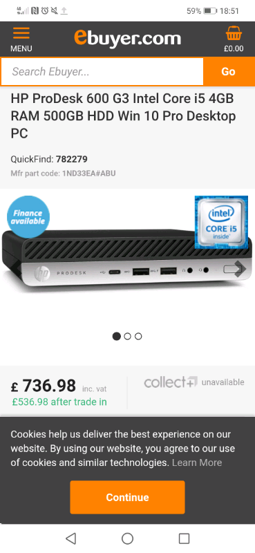 Hp Prodesk 600 G3 Mini Core I5 New In Droylsden Manchester