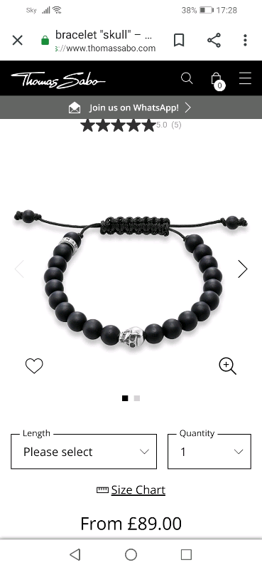 Thomas Sabo Bracelet Size Chart