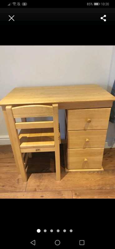 Solid Wood Furniture By Pin Sturdy Children S Desk With Drawers