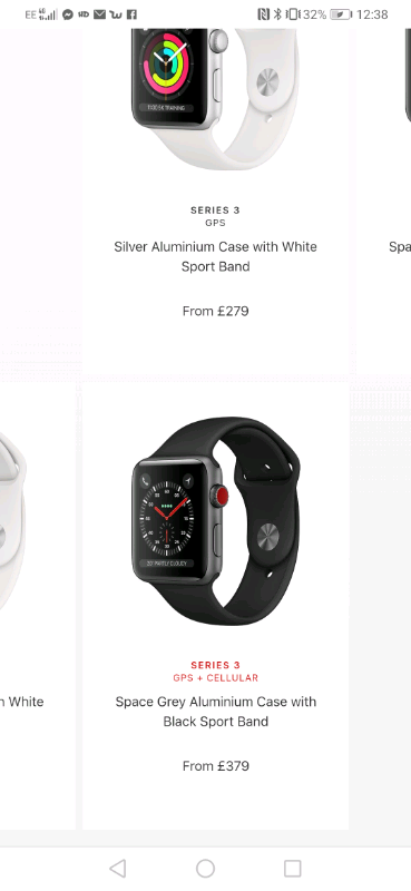 Apple Watch Series 3 GPS and Cellular | in Sunderland, Tyne and Wear | Gumtree