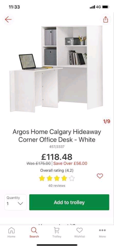 Hideaway Office Desk In Glenrothes Fife Gumtree