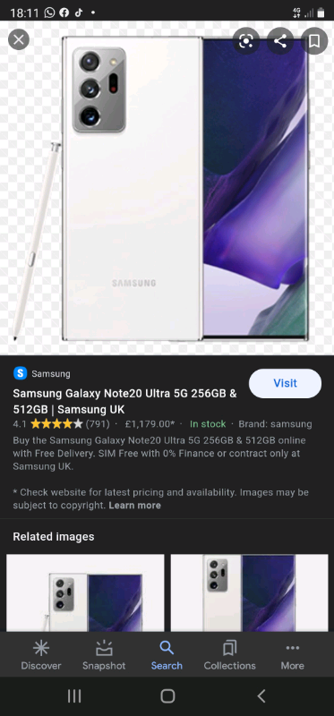 Samsung note 20 ultra mystic white | in Ilkeston, Derbyshire | Gumtree