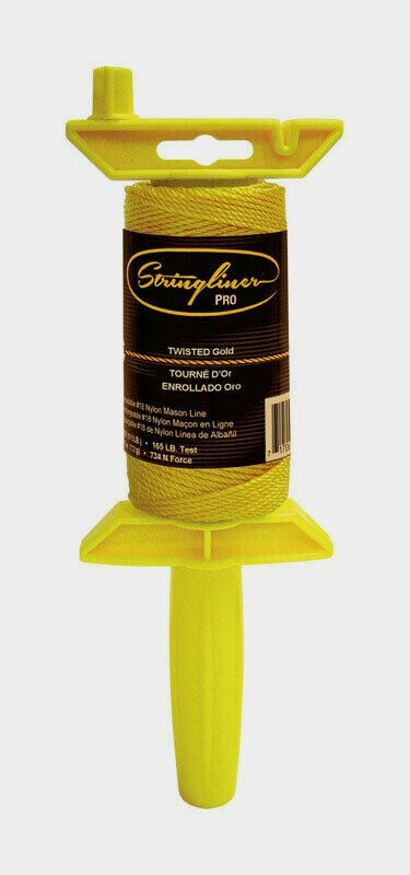 Stringliner Pro Gold Twisted Chalk Line Reel Rewind Crank Thum...