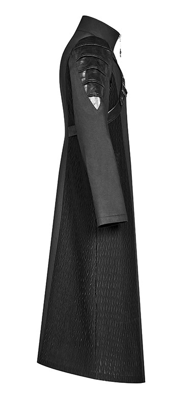 PUNK RAVE LANG MANTEL GOTHIC PUNK DANDY MILITÄR WARRIOR RÜSTUNG RIEMEN PUNKRAVE HERREN