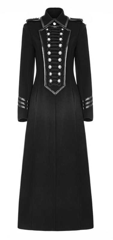 PUNK RAVE LANG OFFIZIER MANTEL GOTHIC LOLITA MILITÄR VIKTORIAN BÄNDER STICKEREI PUNKRAVE