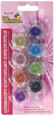 DecoArt Craft Twinkles 8Pot Paint Set Glistening Accents