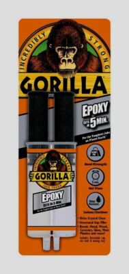 Gorilla Glue Epoxy Adhesive .85oz High Strength Dries Clear Multi Weather Proof