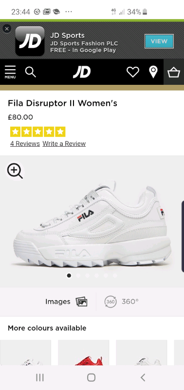 jd fila disruptor womens