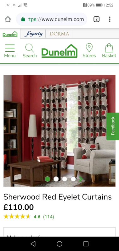Dunelm 90x90 Curtains X2 In Kirkcaldy Fife Gumtree