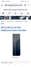 Slim Additional Audio Handset
