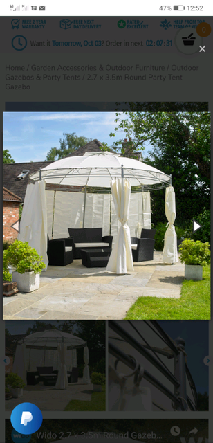 Brand New Round Gazebo With Curtains In Arnold Nottinghamshire