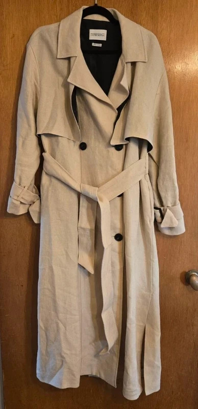 Massimo Dutti - Flowing linen trench coat Limited Edition Size EUR-L