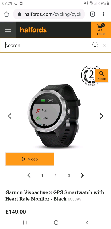 Halfords Garmin Vivoactive 3 2024 www tofrei