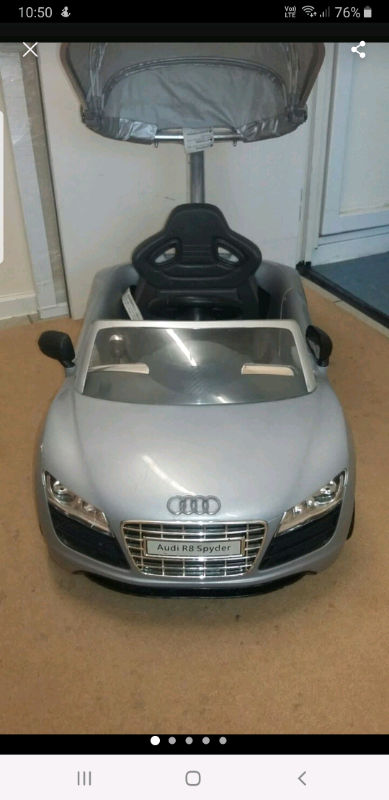 avigo audi push buggy with canopy in silver