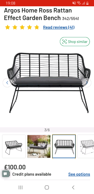 Argos Garden Bench