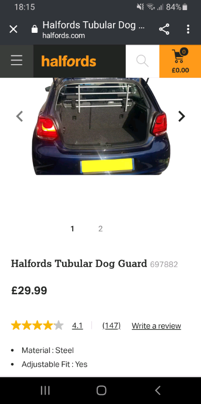 Car dog best sale guard halfords