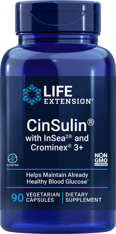 CinSulin с InSea 2 и Crominex 3+ Life Extension 90vcaps Мумие/полифенол