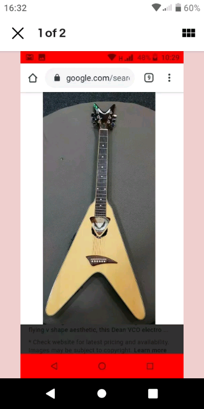 Acoustic Flying V Guitar - Dean Flying V Acoustic Guitar In Heywood Manchester Gumtree