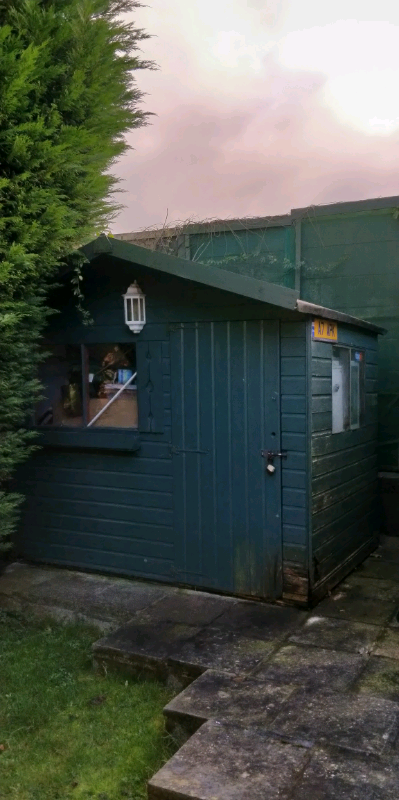 8x6ft WOODEN GARDEN SHED APEX ROOF FELT 2 sides WINDOW 
