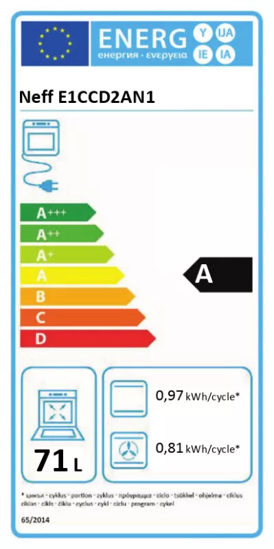 EEK:A Energieeffizienzklasse A von A+++ bis D