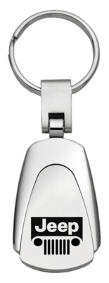 Jeep Grill Tear Drop Keychain (Chrome)
