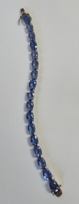 Estate Jewelry Ladies CZ Tennis Bracelet .925 Sterling Silver 7 1/4"