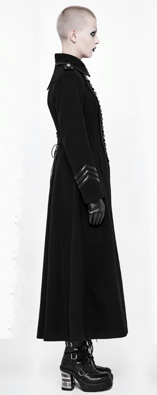 PUNK RAVE LANG OFFIZIER MANTEL GOTHIC LOLITA MILITÄR VIKTORIAN BÄNDER STICKEREI PUNKRAVE