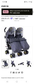Double pram with all accessories 