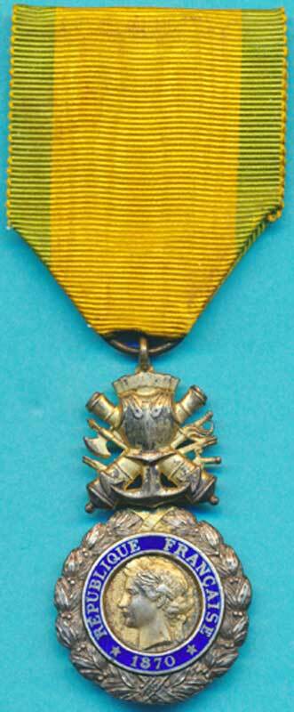 MÃ©Daille Militaire 1870 En Argent, Ruban En Bon Ã©Tat (8636)