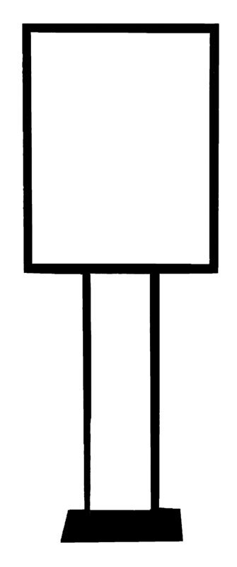 Only Hangers Bulletin Sign Holder Poster Sign Floor Sidewalk Stand 22 x 28