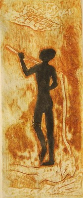 Nalikuleni Gama pencil signed limited edition contemporary etching 1998