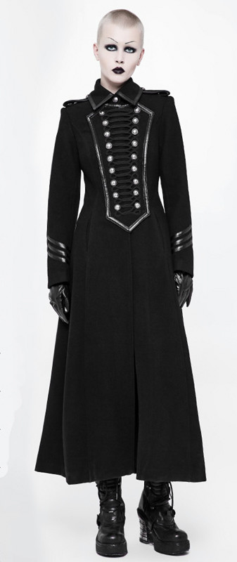 PUNK RAVE LANG OFFIZIER MANTEL GOTHIC LOLITA MILITÄR VIKTORIAN BÄNDER STICKEREI PUNKRAVE