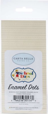 Carta Bella Adhesive Enamel Dots 60/Pkg School Days