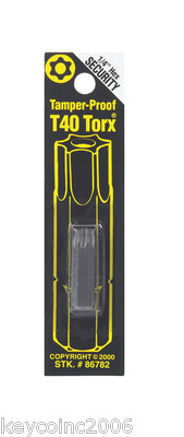 T40 TORX BIT SECURITY T40 TORX  TAMPER-PROOF SECURITY BIT 
