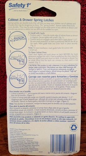 Safety 1st Cabinet & Drawer Spring Latches 3 pack