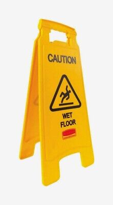 Rubbermaid English Yellow CAUTION WET FLOOR Easel Sign 26