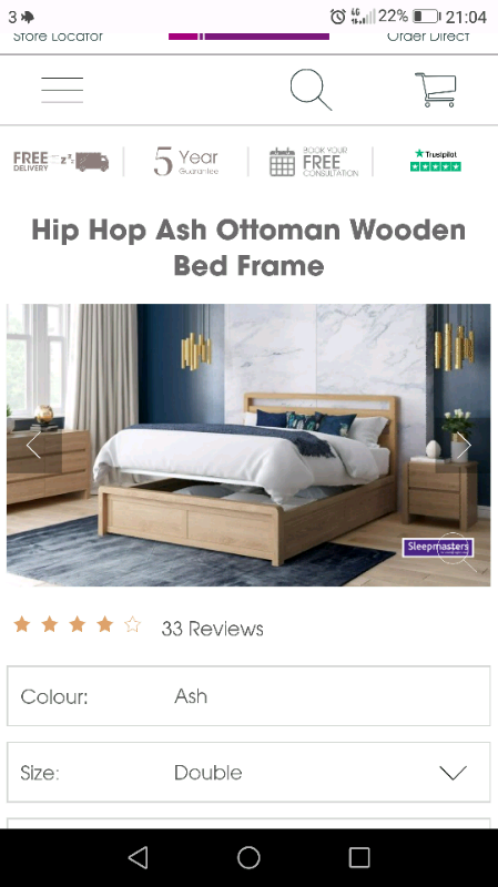 Double Ottoman Hip Hop Bed From Bensons Beds In Birtley County Durham Gumtree