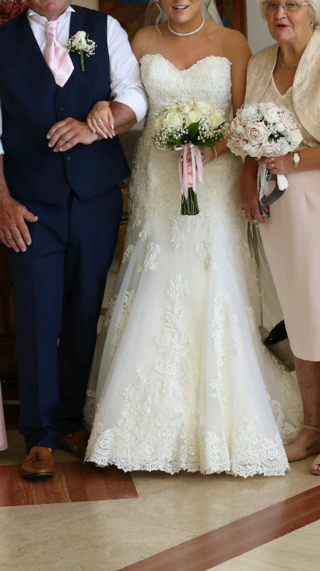 Maggie Sottero Wedding Dress Saige Size 12 Colour Ivory In