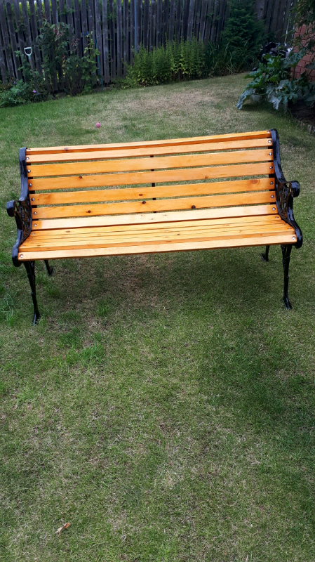 Beautifully Restored Garden Bench cast iron ends | in Darton, South