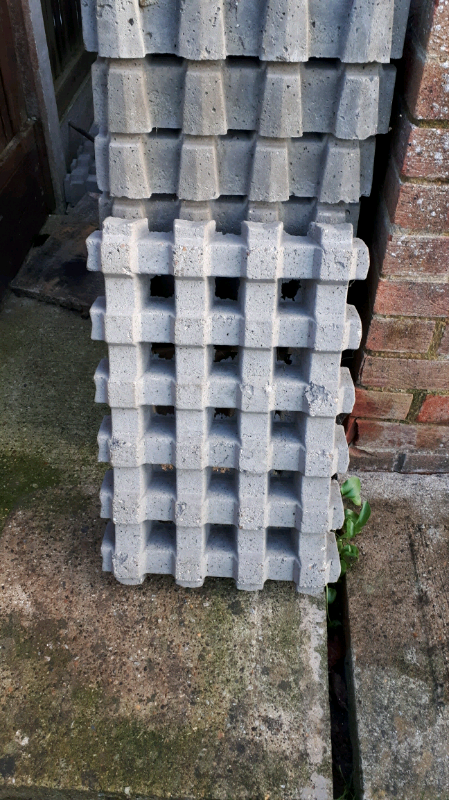 Concrete heavy duty grass or stone driveway reinforcing blocks | in