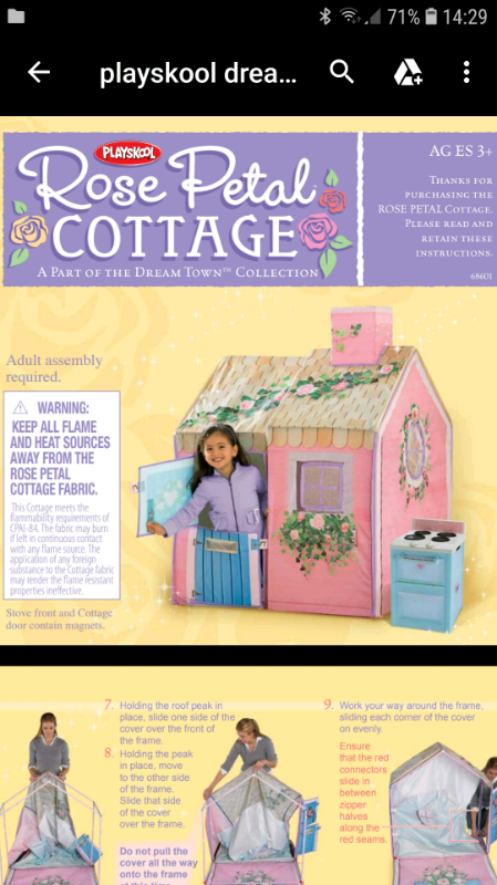 Playskool Dream Town Rose Petal Cottage In Street Somerset