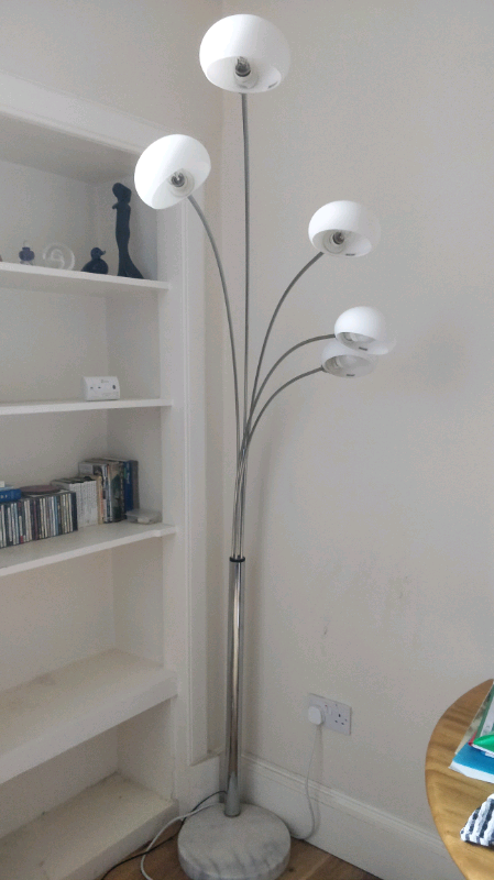 Laura Ashley Ardeley Chrome Lamp With Solid Marble Base In