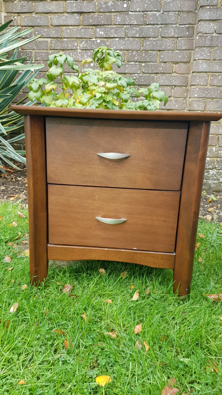 Dark brown wooden bedside table | in Swindon, Wiltshire | Gumtree